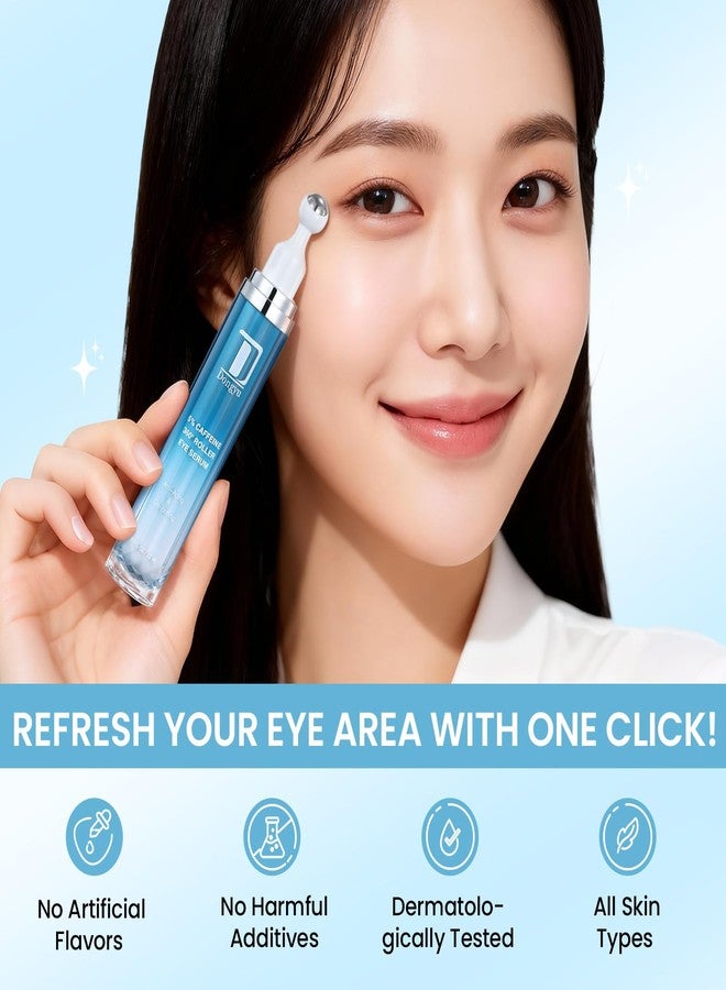 Dongyu Eye Cream for Dark Circles: Korean Caffeine Eye Cream Daily Morning Skincare - Puffy Eyes Treatment for Beauty Enthusiasts (Blue) - Image 5